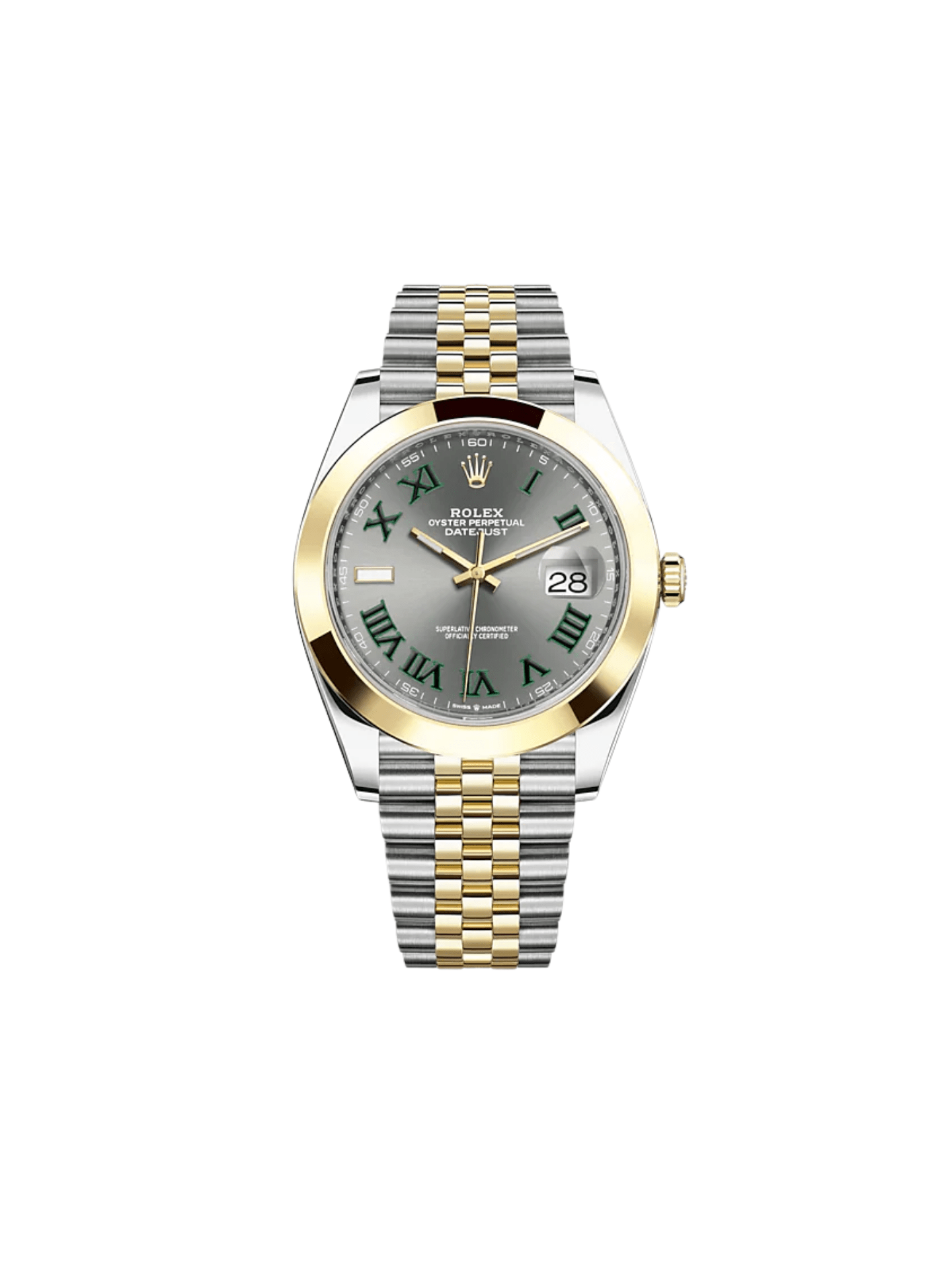 Rolex Datejust 41 126303 'Wimbledon' Yellow Gold Stainless Steel Slate Dial