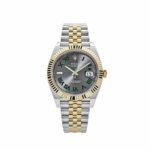 Rolex Datejust 41 126333 Wimbledon Yellow Gold Stainless Steel Slate Dial Jubilee