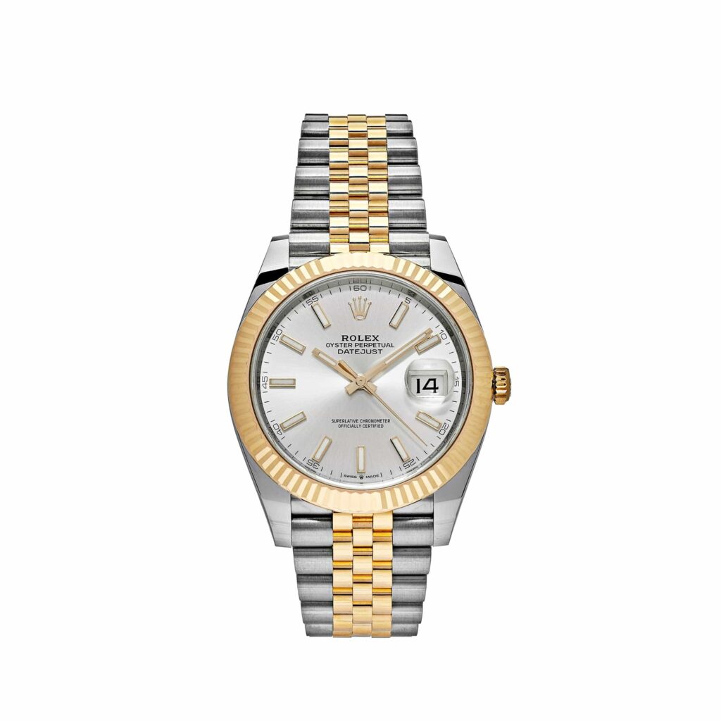 Rolex Datejust 41 126333 Yellow Gold Stainless Steel Silver Dial