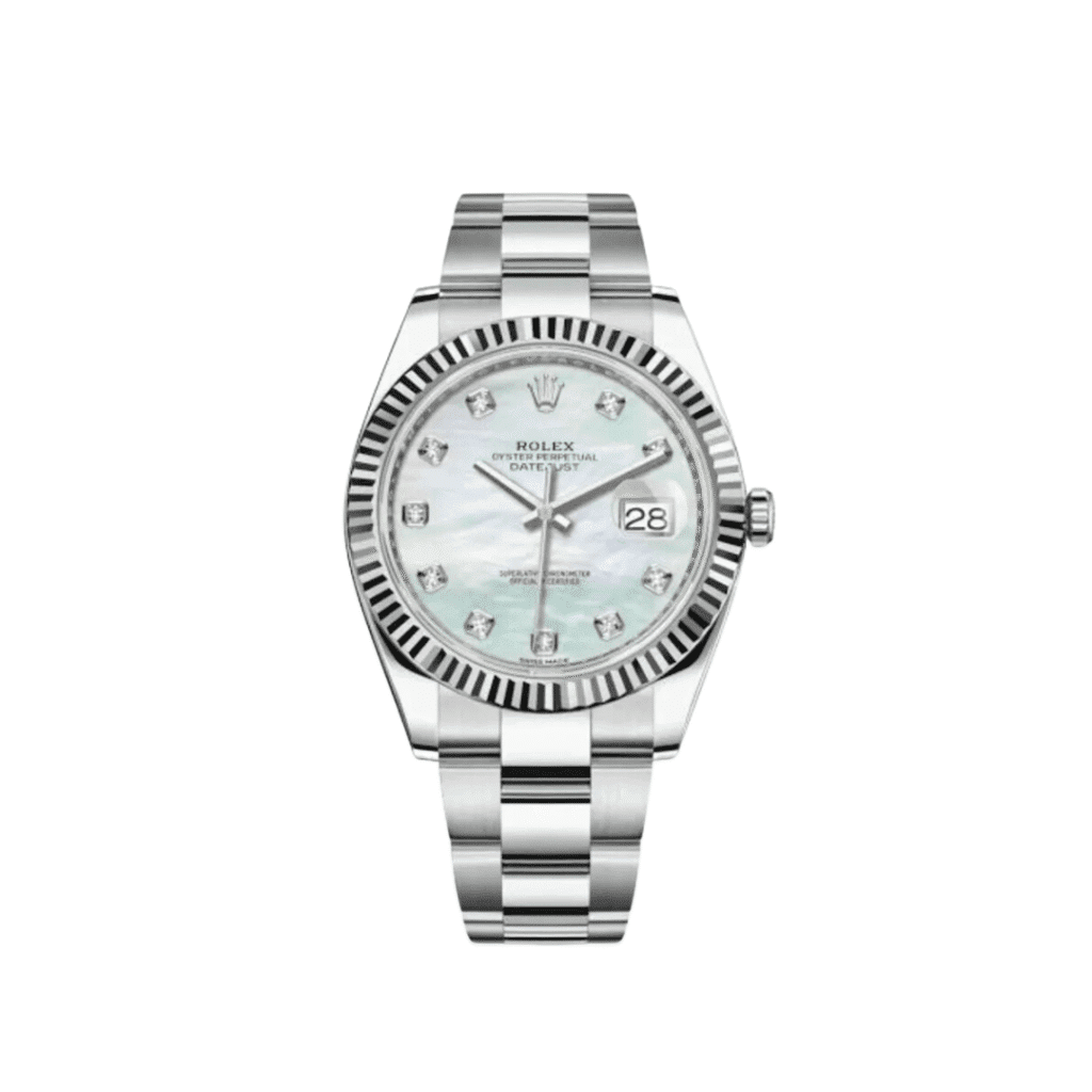 Rolex Datejust 41 126334 Stainless Steel Diamond Mother Of Pearl Dial