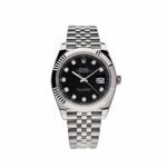Rolex Datejust 41 126334 Stainless Steel Black Diamond Dial Jubilee