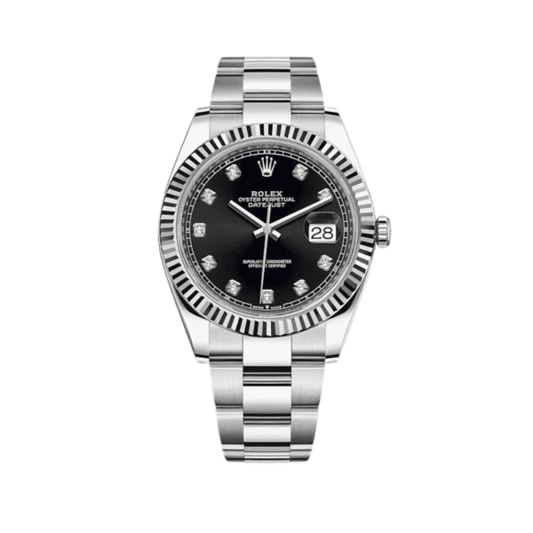 Rolex Datejust 41 126334 Stainless Steel Black Diamond Dial Oyster
