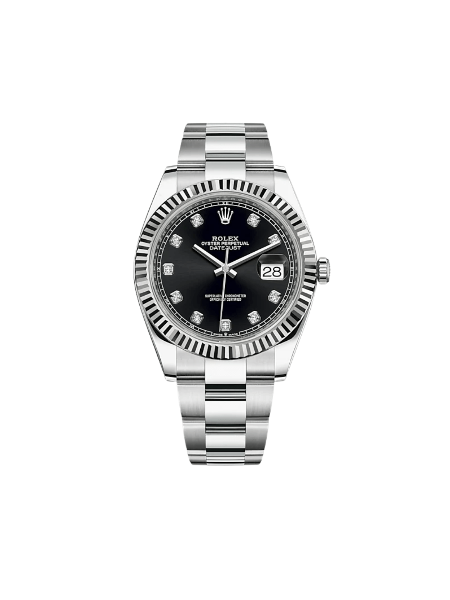 Rolex Datejust 41 126334 Stainless Steel Black Diamond Dial Oyster