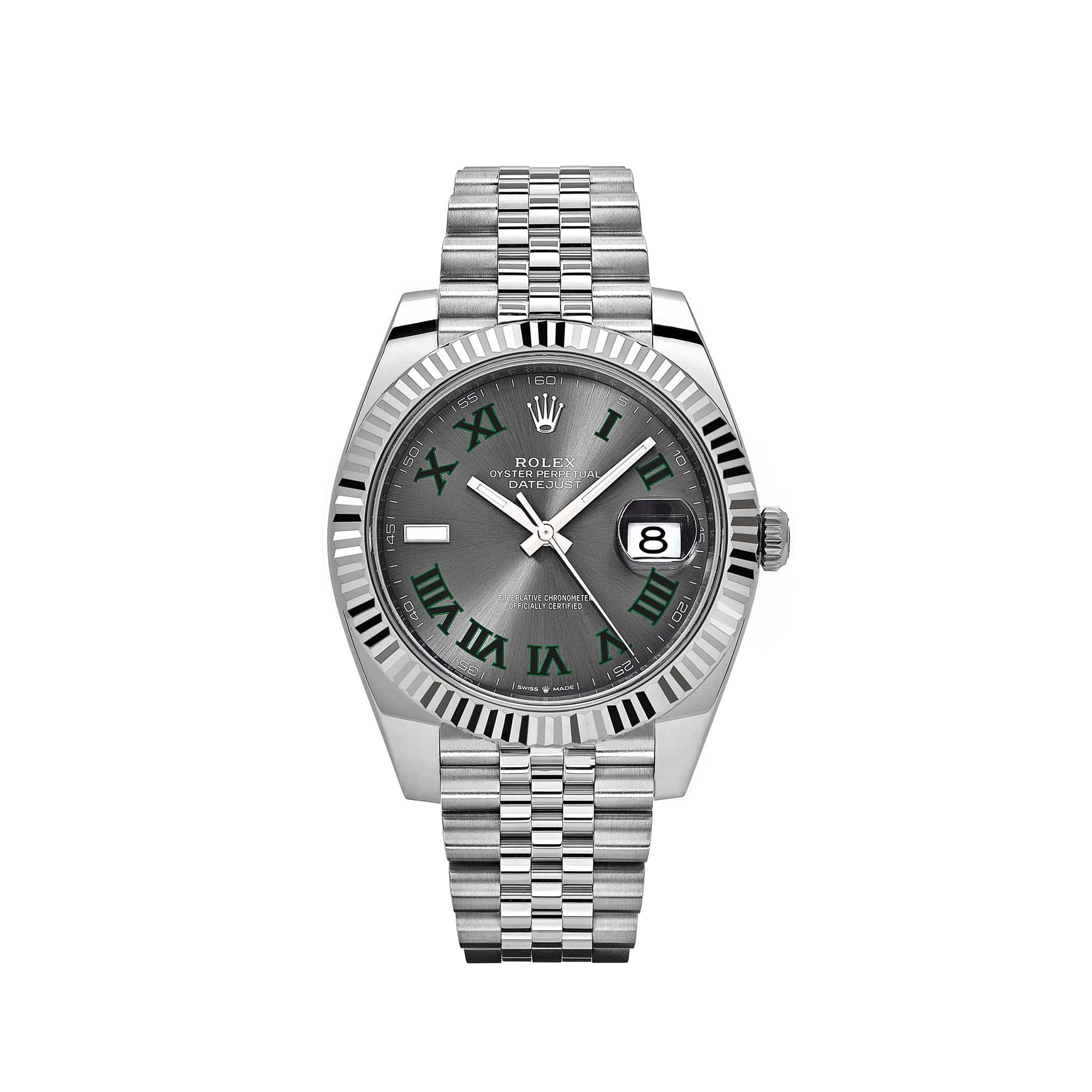 Rolex Datejust 41 126334 'Wimbledon' Stainless Steel Slate Dial Jubilee