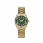 Rolex Datejust 31 278278 'Ladies' Yellow Gold Diamond Green Dial President