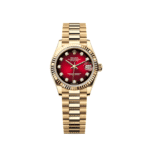 Rolex Datejust 31 278278 'Ladies' Yellow Gold Red Ombre Diamond Dial
