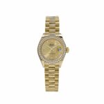 Rolex Datejust 28 279138RBR 'Ladies' Yellow Gold Champagne Diamond Dial President