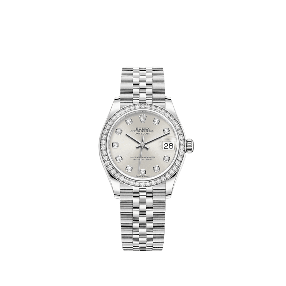 Rolex Datejust 36 278384RBR ‘Ladies’ White Gold Stainless Steel Silver Dial