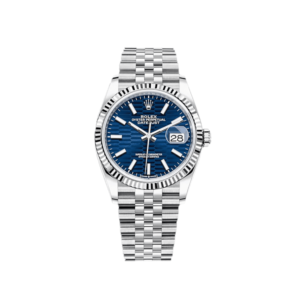 Rolex Datejust 36 126234 Stainless Steel Blue Motif Dial Jubilee