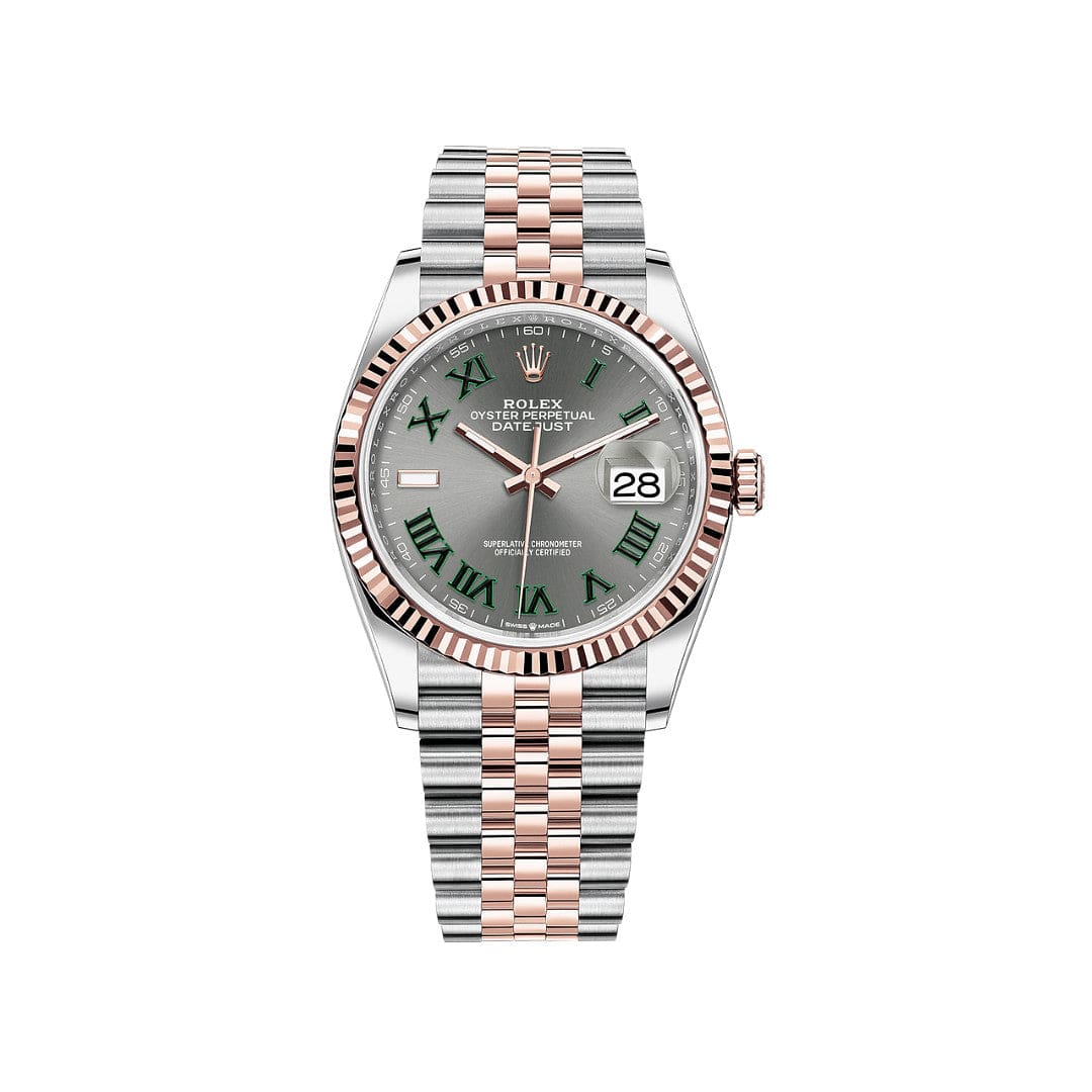 Rolex Datejust 36 126231 'Wimbledon' Stainless Steel Rose Gold Slate Dial