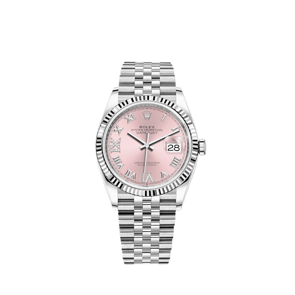 Rolex Datejust 36 126234 Stainless Steel Pink Dial Jubilee