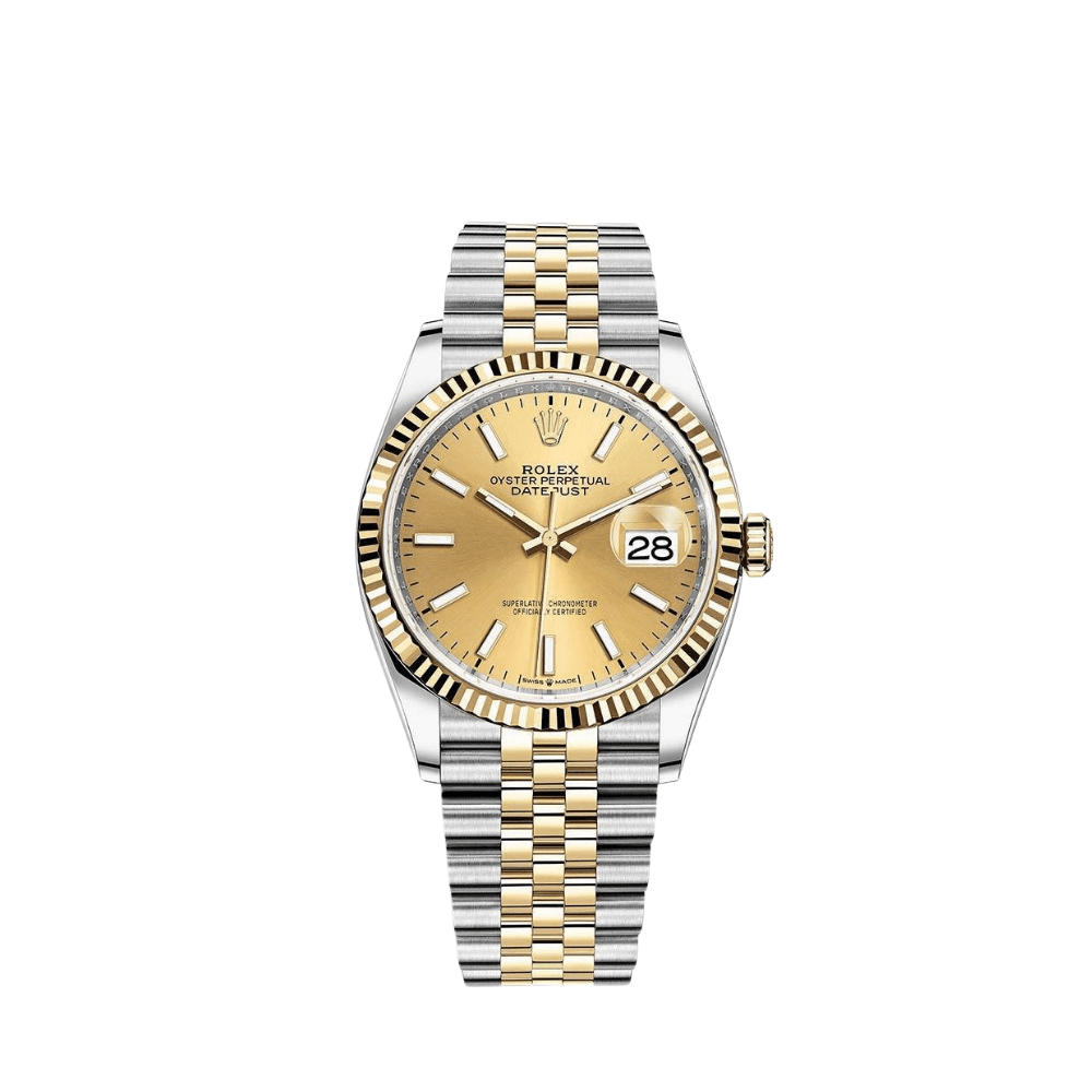 Rolex Datejust 36 126233 Stainless Steel Yellow Gold Champagne Dial Jubilee