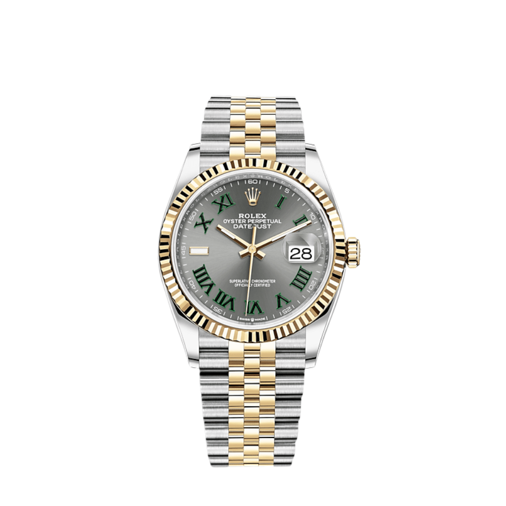 Rolex Datejust 36 126233 ‘Wimbledon’ Stainless Steel Yellow Gold Slate Dial Jubilee
