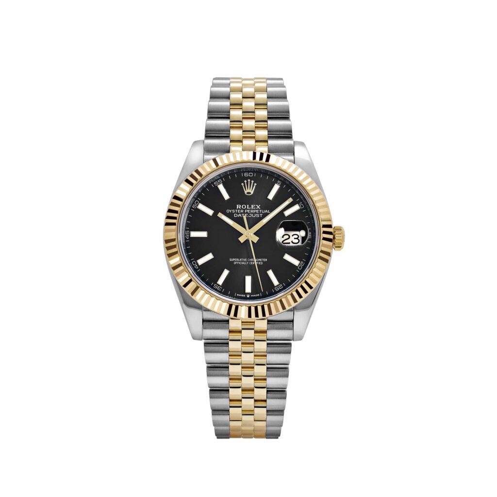 Rolex Datejust 41 126333 Stainless Steel Yellow Gold Black Dial Jubilee