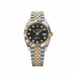 Rolex Datejust 41 126333 Stainless Steel Yellow Gold Black Diamond Dial Jubilee