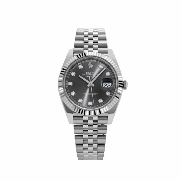 Rolex Datejust 41 126334 Stainless Steel Slate Diamond Dial Jubilee