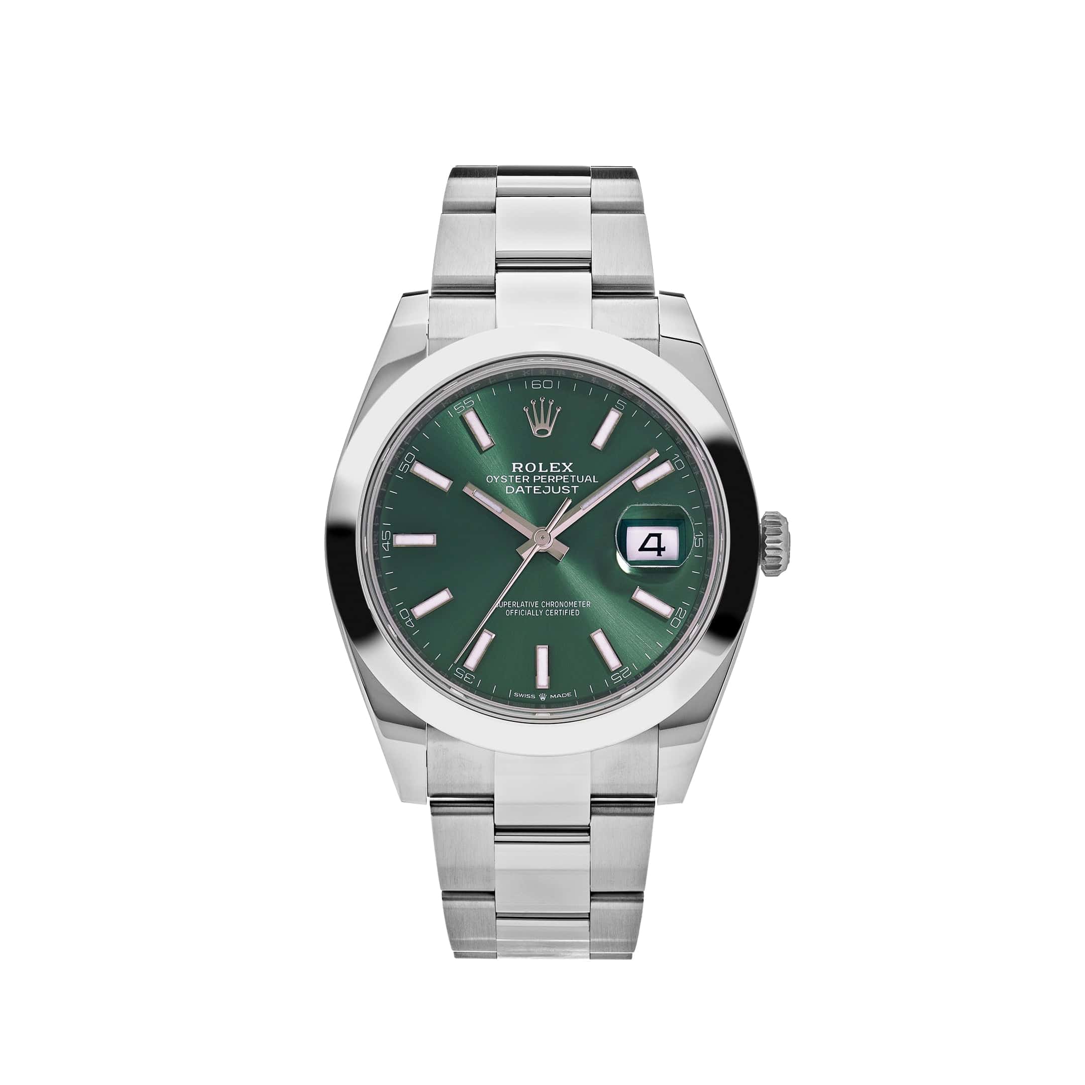 Rolex Datejust 41 126300 Stainless Steel Green Dial Oyster