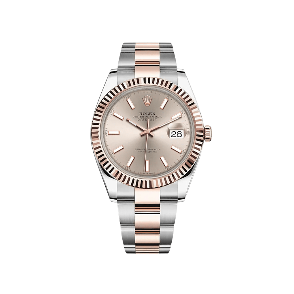 Rolex Datejust 41 126331 Rose Gold Stainless Steel Sundust Dial