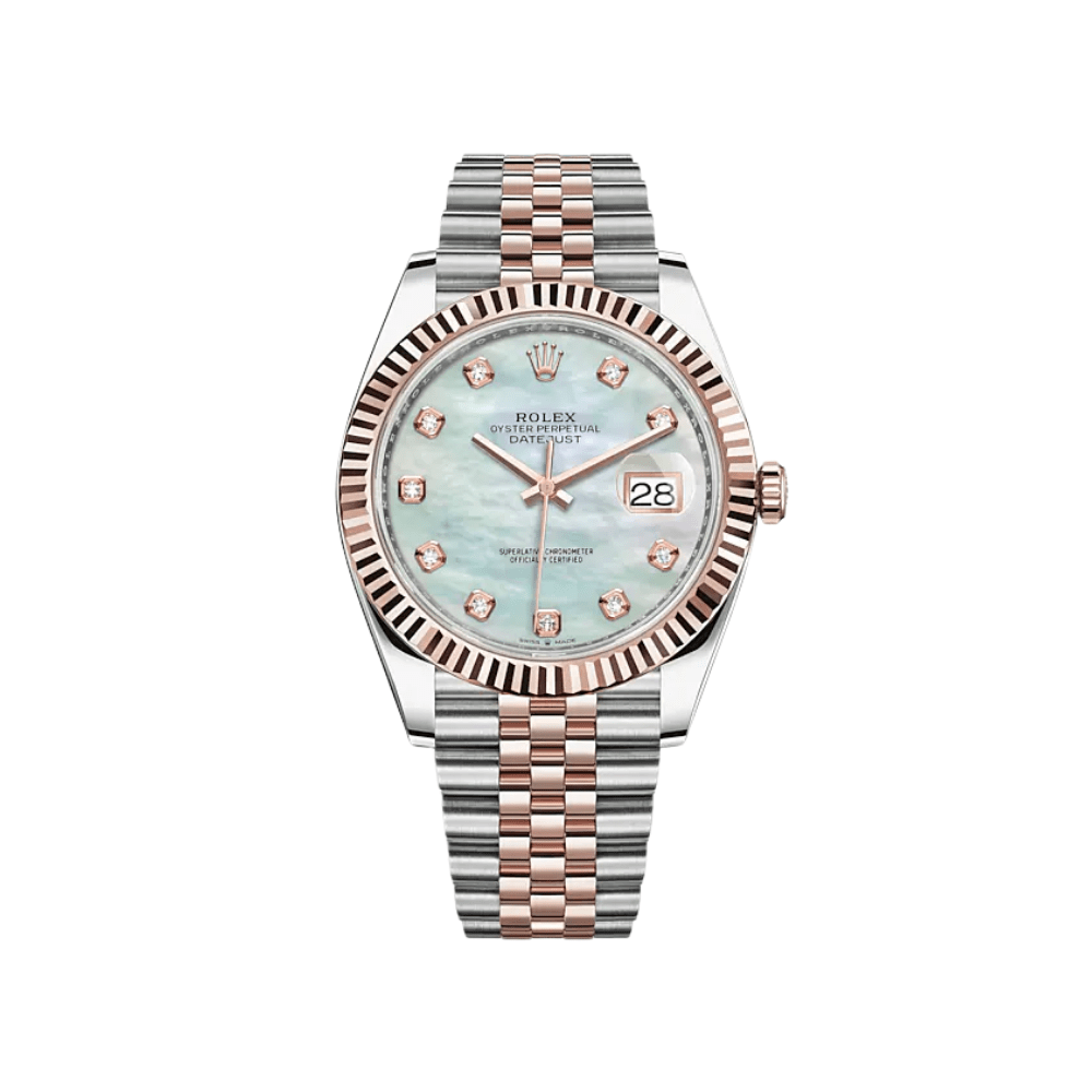 Rolex Datejust 41 126331 Rose Gold Stainless Steel MOP Diamond Dial Jubilee