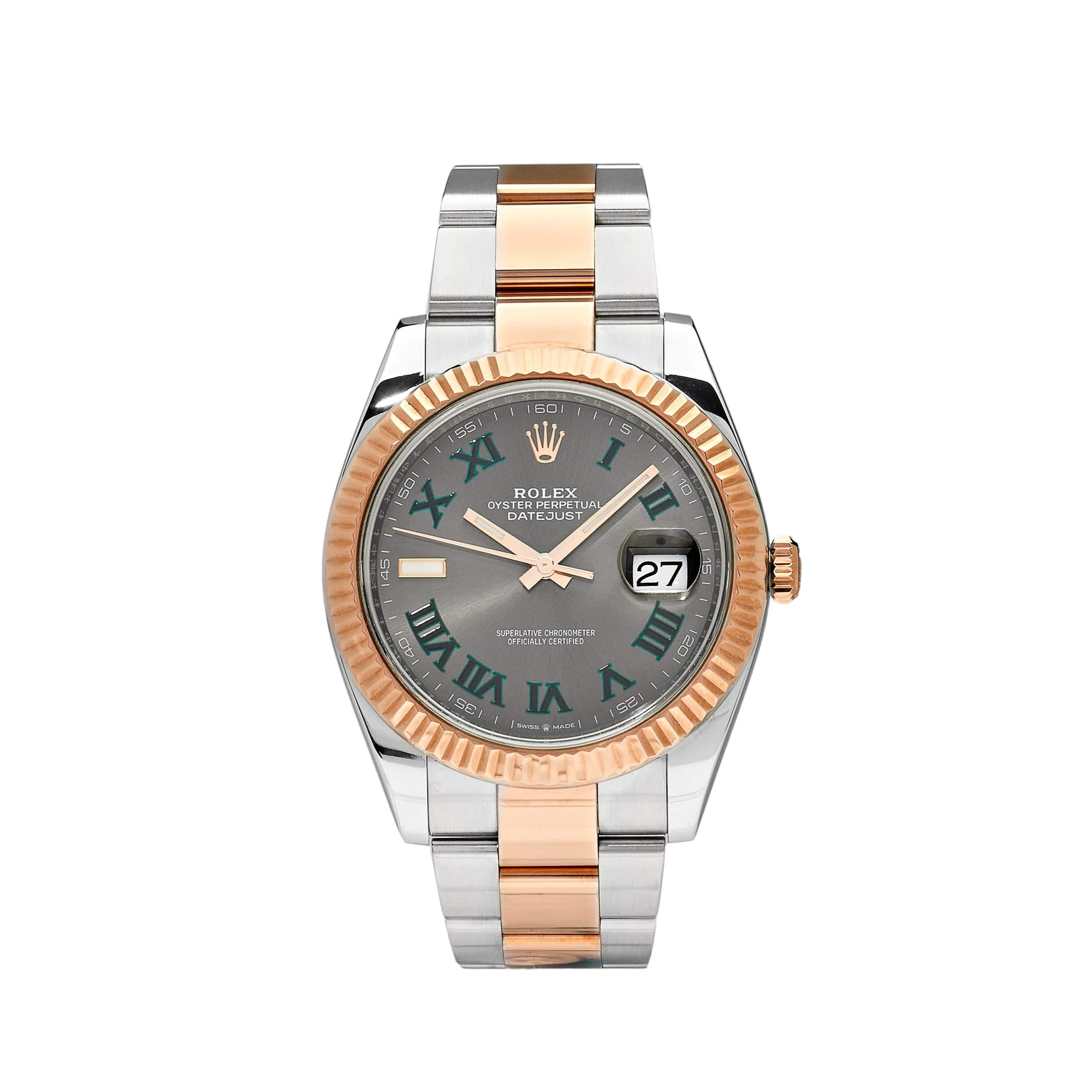 Rolex Datejust 41 126331 'Wimbledon' Rose Gold Stainless Steel