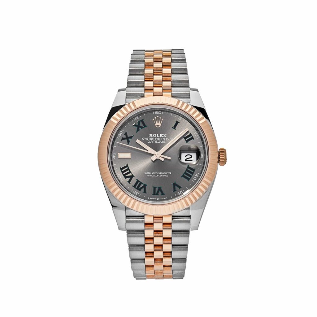 Rolex Datejust 41 126331 Rose Gold Stainless Steel Wimbledon Dial Jubilee