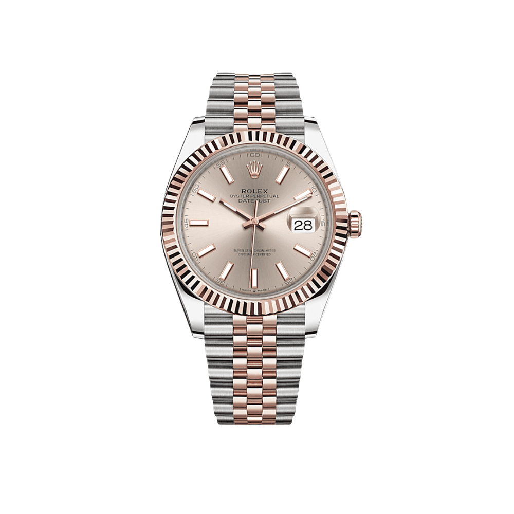 Rolex Datejust 41 126331 Rose Gold Stainless Steel Sundust Dial Jubilee