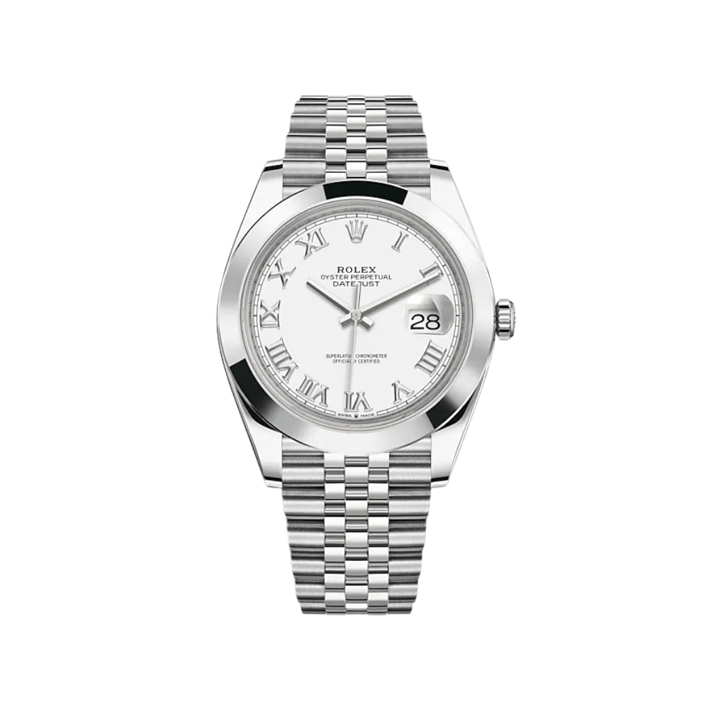 Rolex Datejust 41 126300 Stainless Steel White Roman Dial Jubilee