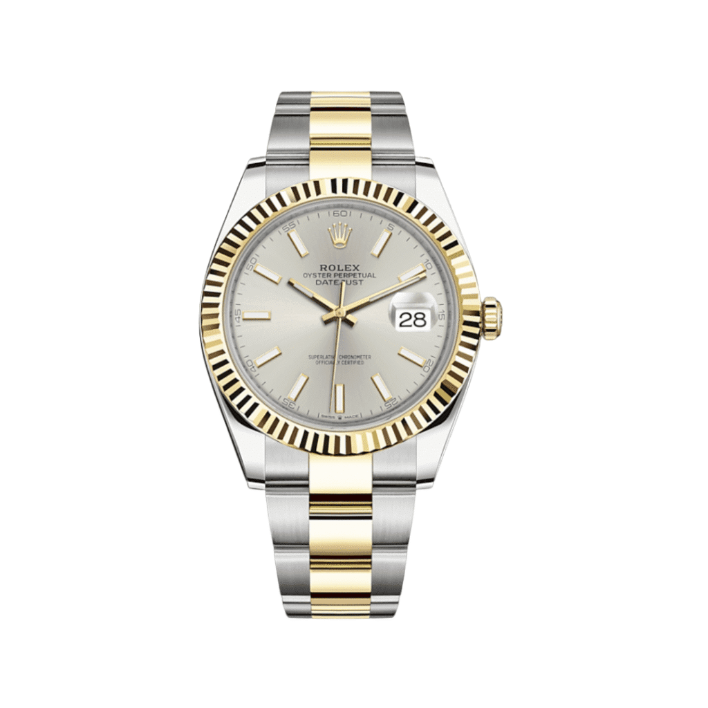 Rolex Datejust 41 126333 Stainless Steel Yellow Gold Silver Dial