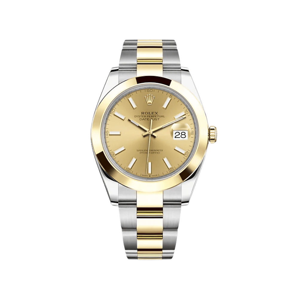 Rolex Datejust 41 126303 Stainless Steel Yellow Gold Champagne Dial