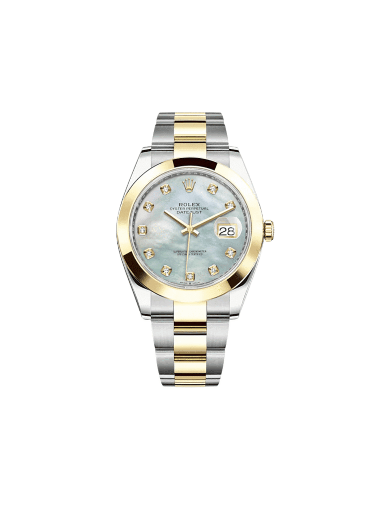 Rolex Datejust 41 126303 Stainless Steel Yellow Gold Mother Of Pearl Diamond Dial