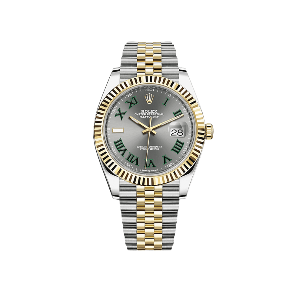 Rolex Datejust 41 126333 'Wimbledon' Yellow Gold Stainless Steel Slate Jubilee