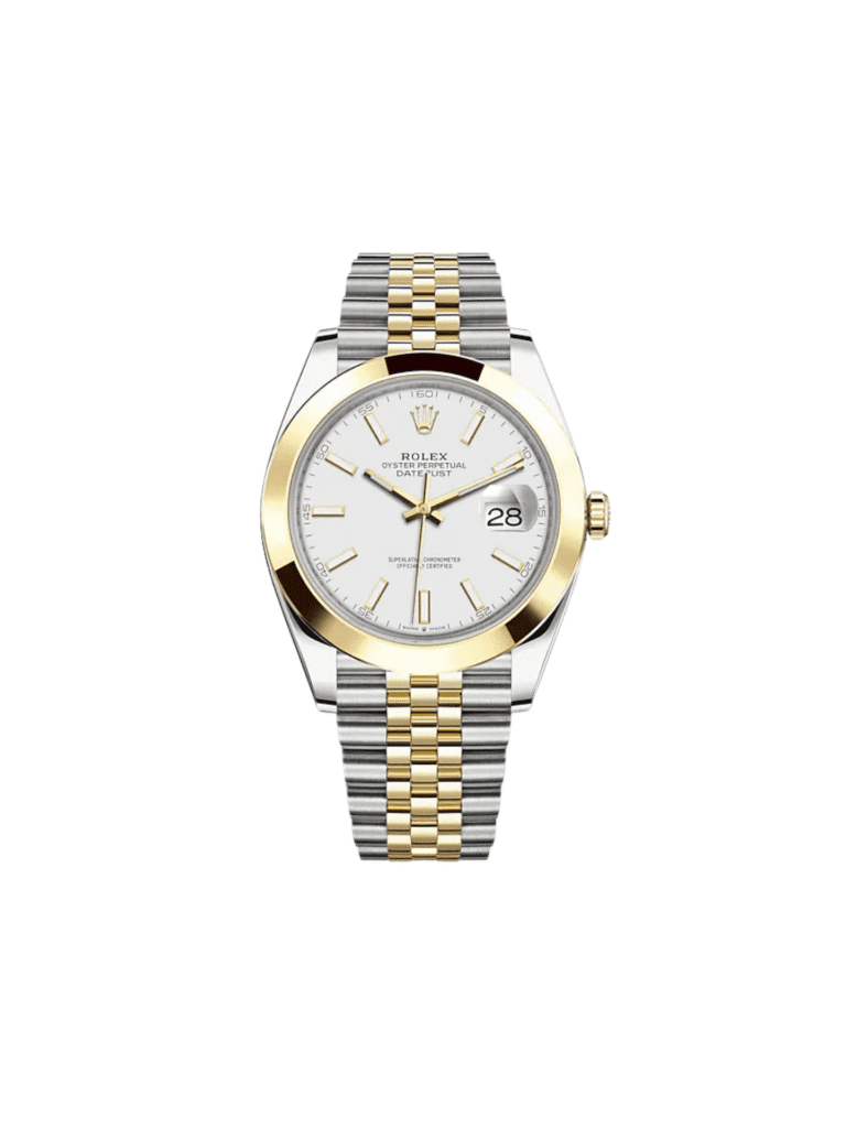 Rolex Datejust 41 126303 Stainless Steel Yellow Gold White Dial Jubilee
