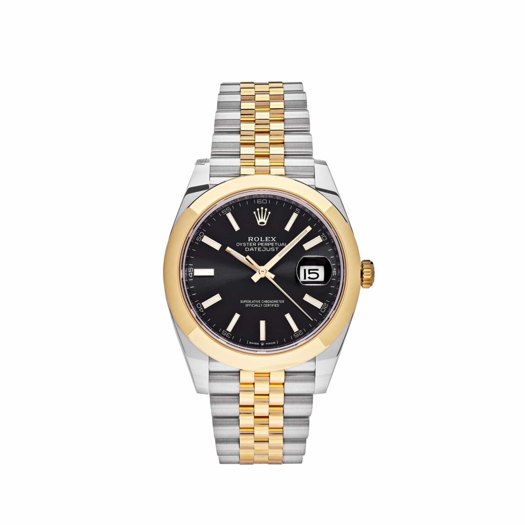 Rolex Datejust 41 126303 Stainless Steel Yellow Gold Black Dial Jubilee