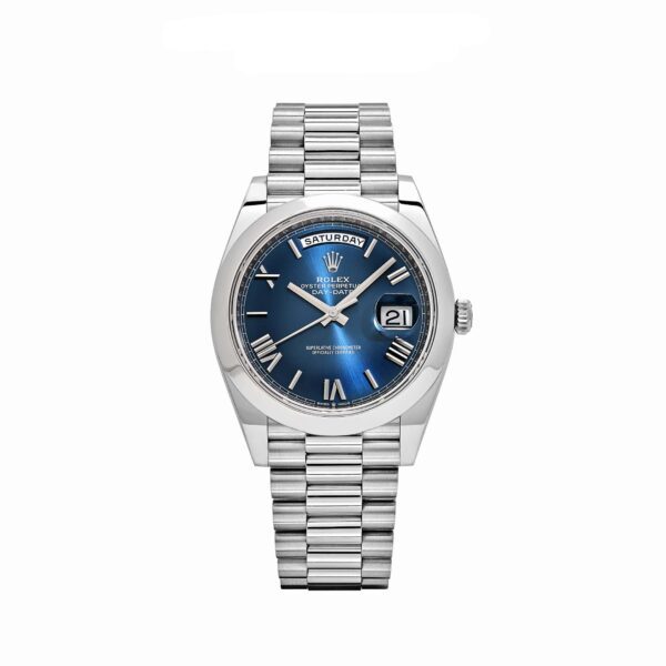 Rolex Day-Date 40 228206 Platinum Blue Dial