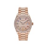 Rolex Day-Date 36 128345RBR Rose Gold Rainbow Diamond Pave Dial