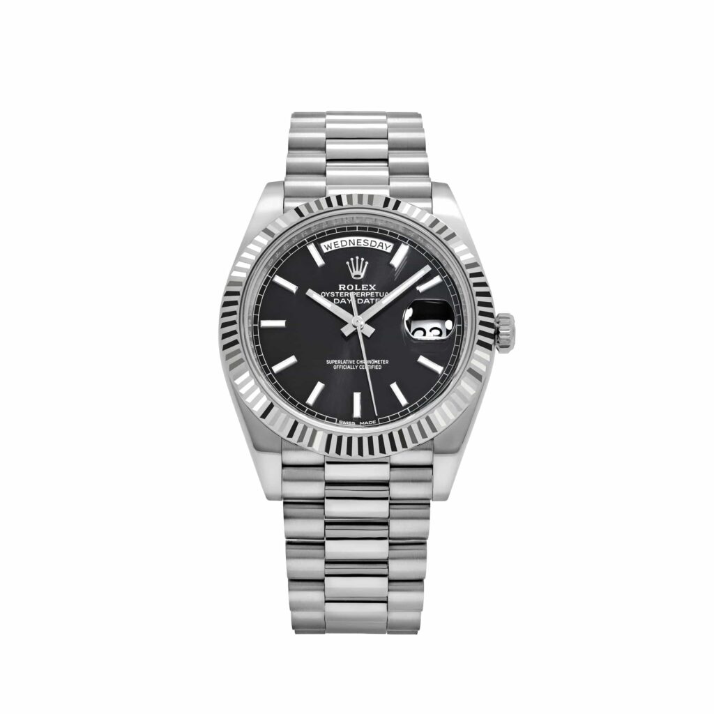 Rolex Day-Date 40 228239 White Gold Black Dial
