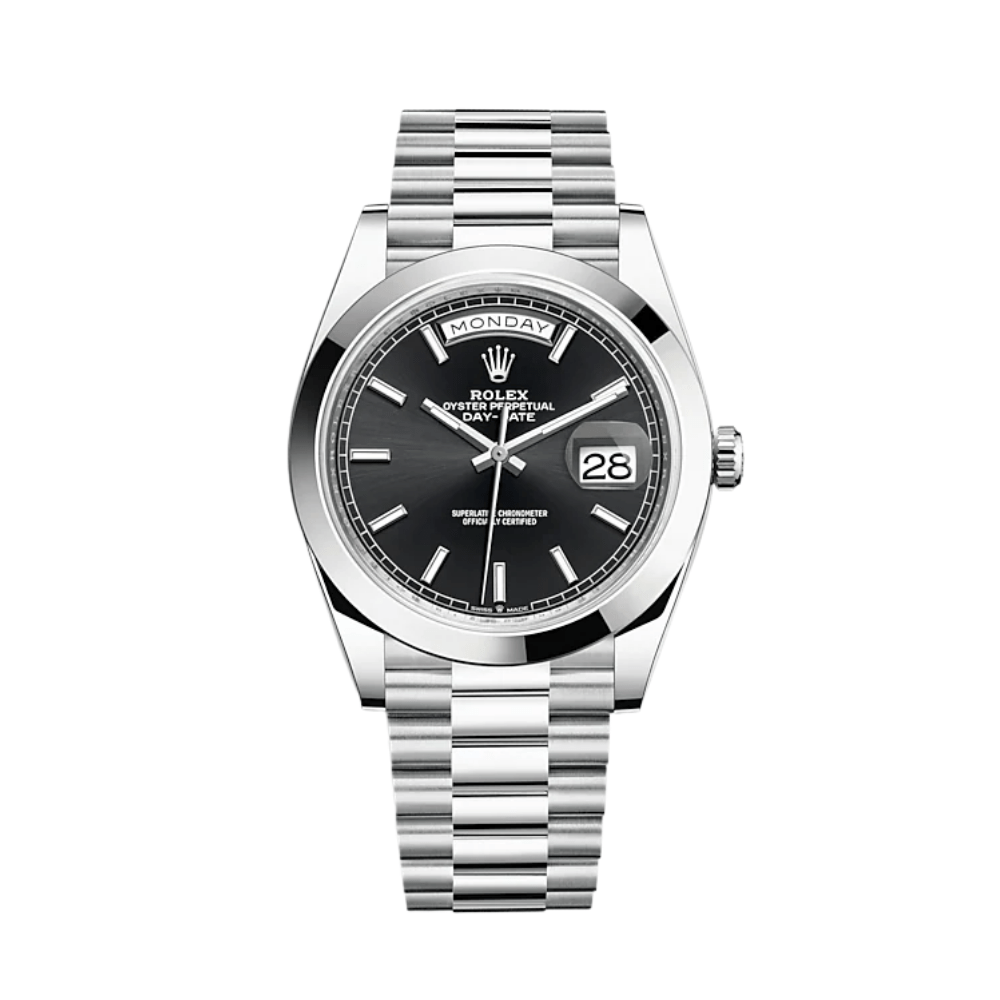 Rolex Day-Date 40 228206 Platinum Black Dial
