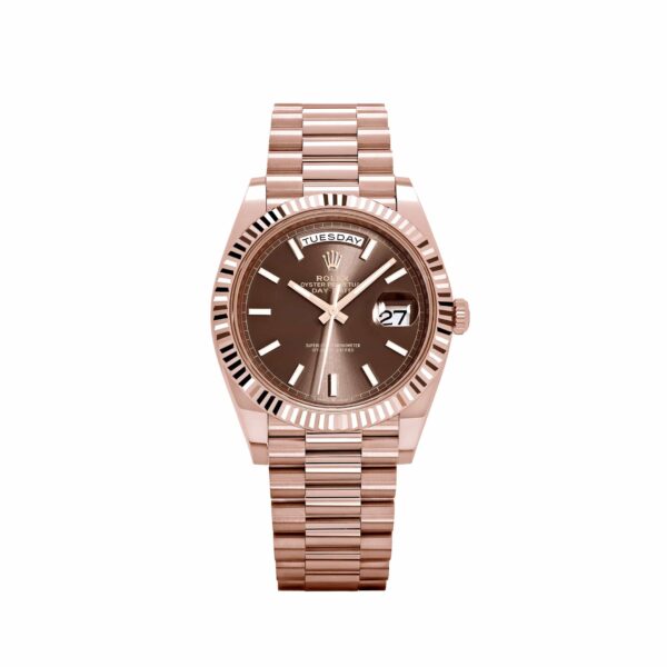 Rolex Day-Date 40 Reference 228235 Rose Gold Chocolate Dial