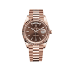 Rolex Day-Date 40 228235 Rose Gold Chocolate Dial