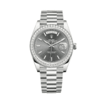 Rolex Day-Date 40 228349RBR White Gold Diamond Bezel Slate Dial