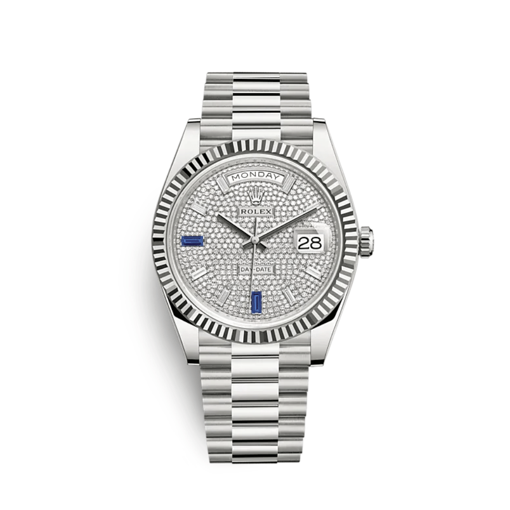 Rolex Day-Date 40 228239 White Gold Diamond-Paved Dial