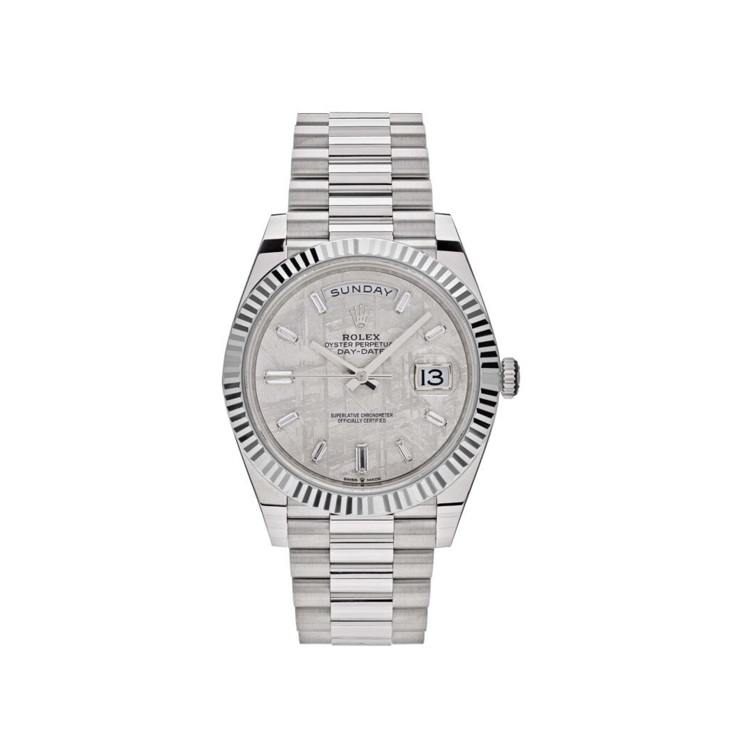 Rolex Day-Date 40 228239 White Gold Meteorite Diamond Dial