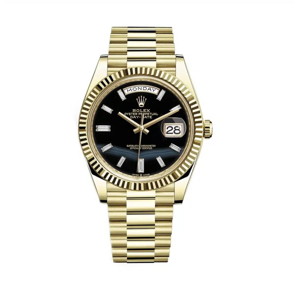 Rolex Day-Date 40 228238 Yellow Gold Black Onyx Dial