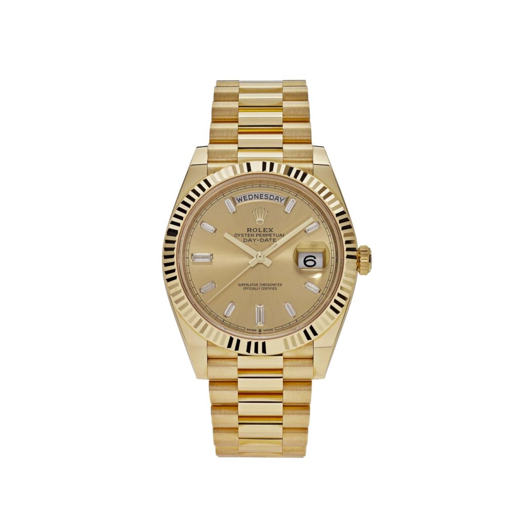 Rolex Day-Date 40 228238 Yellow Gold Champagne Diamond Dial