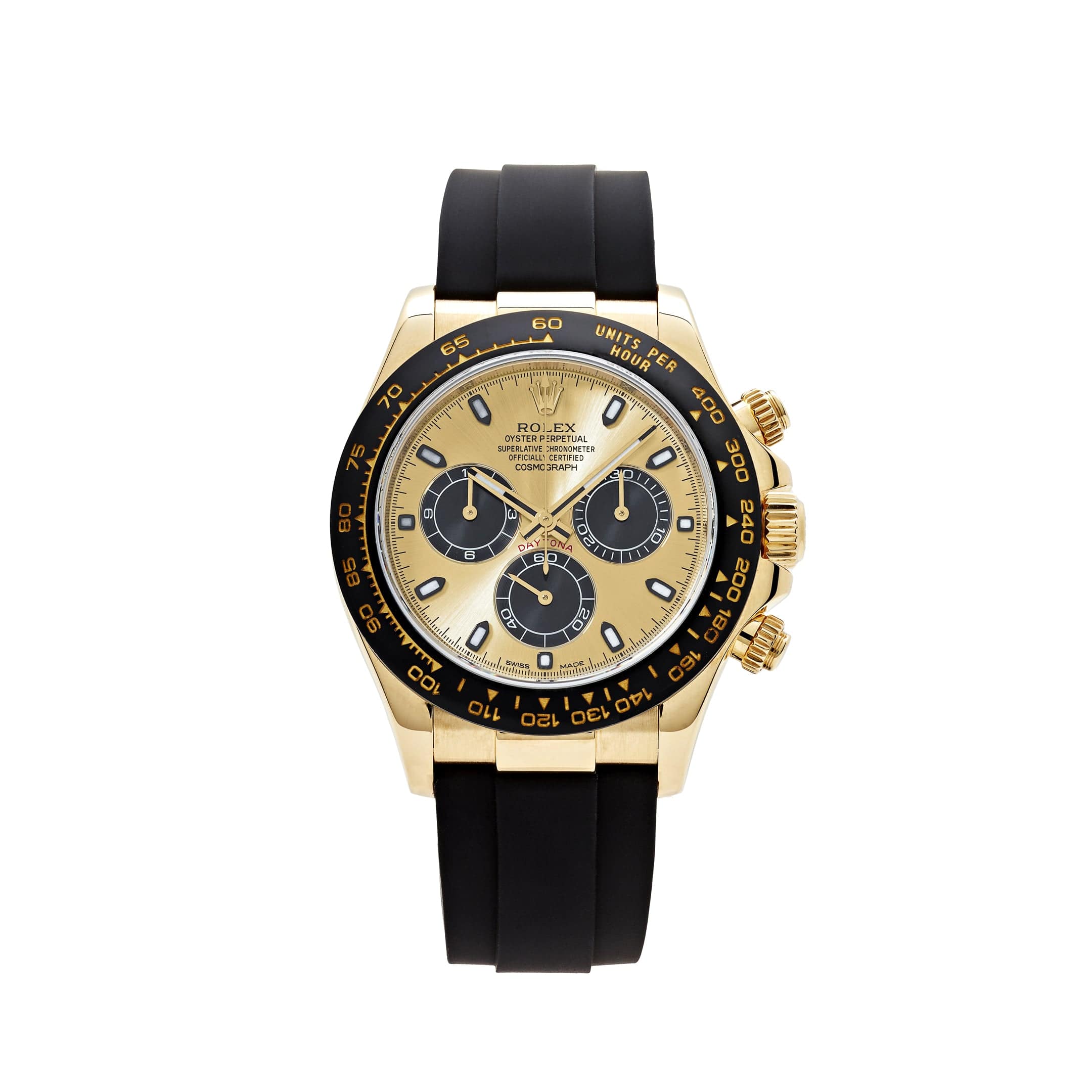 Rolex Daytona 116518LN 'Pikachu' Yellow Gold Champagne Black Dial