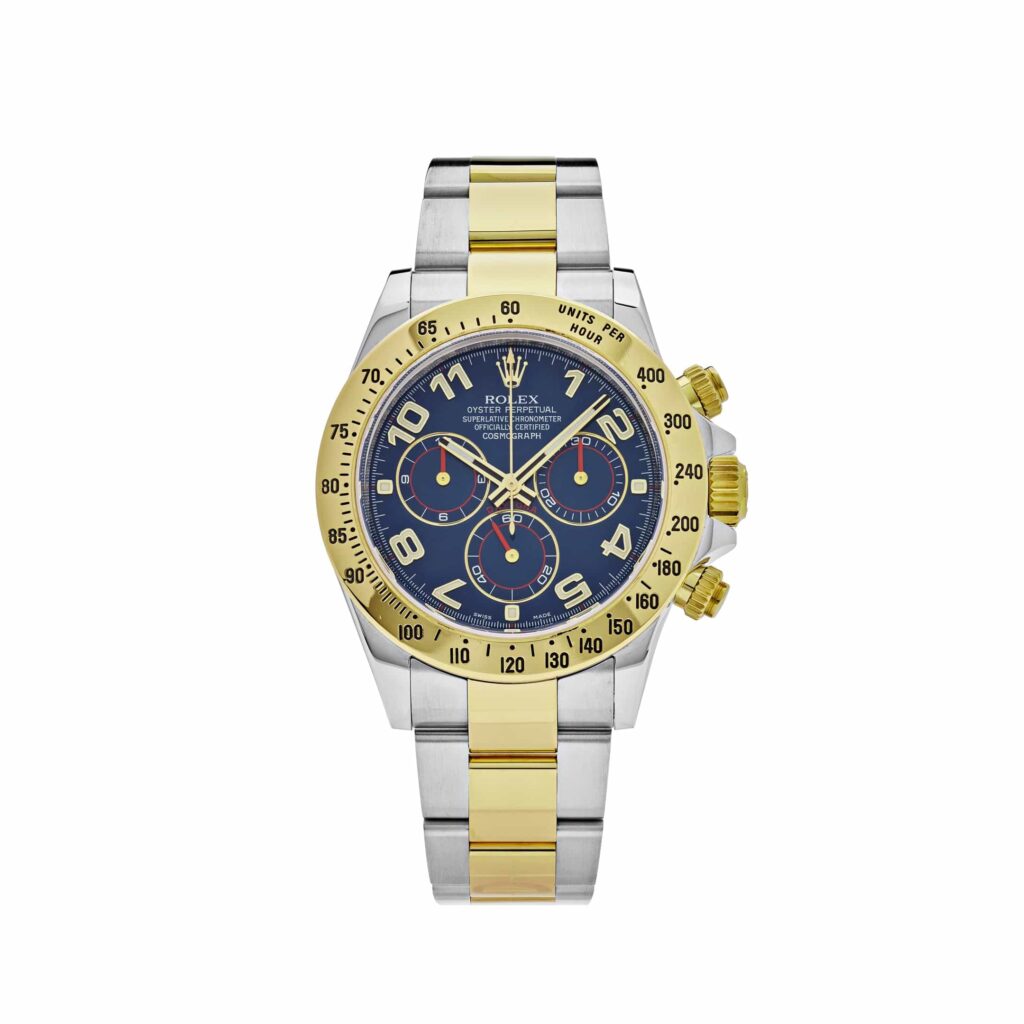 Rolex Daytona 116523 Stainless Steel And Yellow Gold Blue Dial