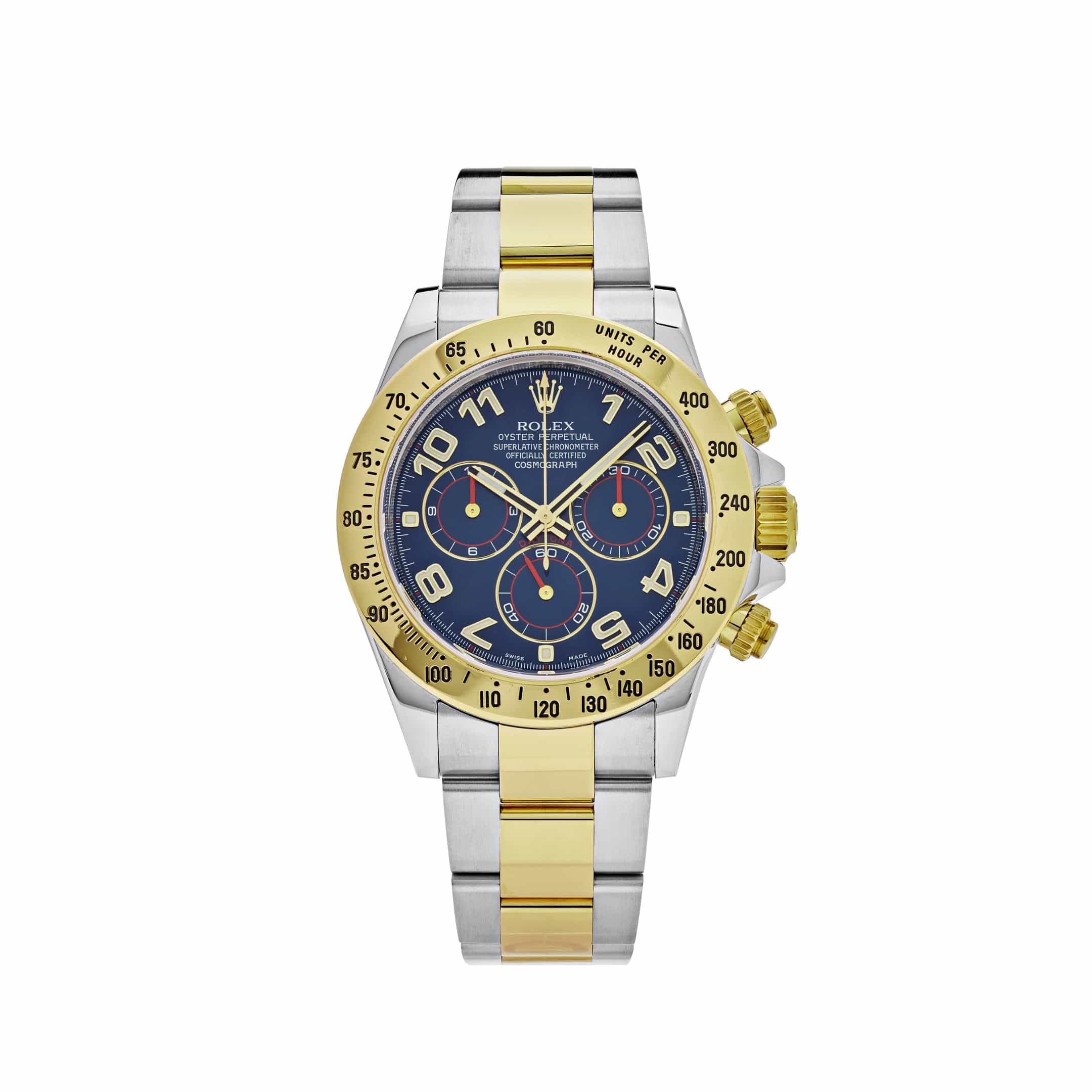 Rolex Daytona 116523 Stainless Steel And Yellow Gold Blue Dial