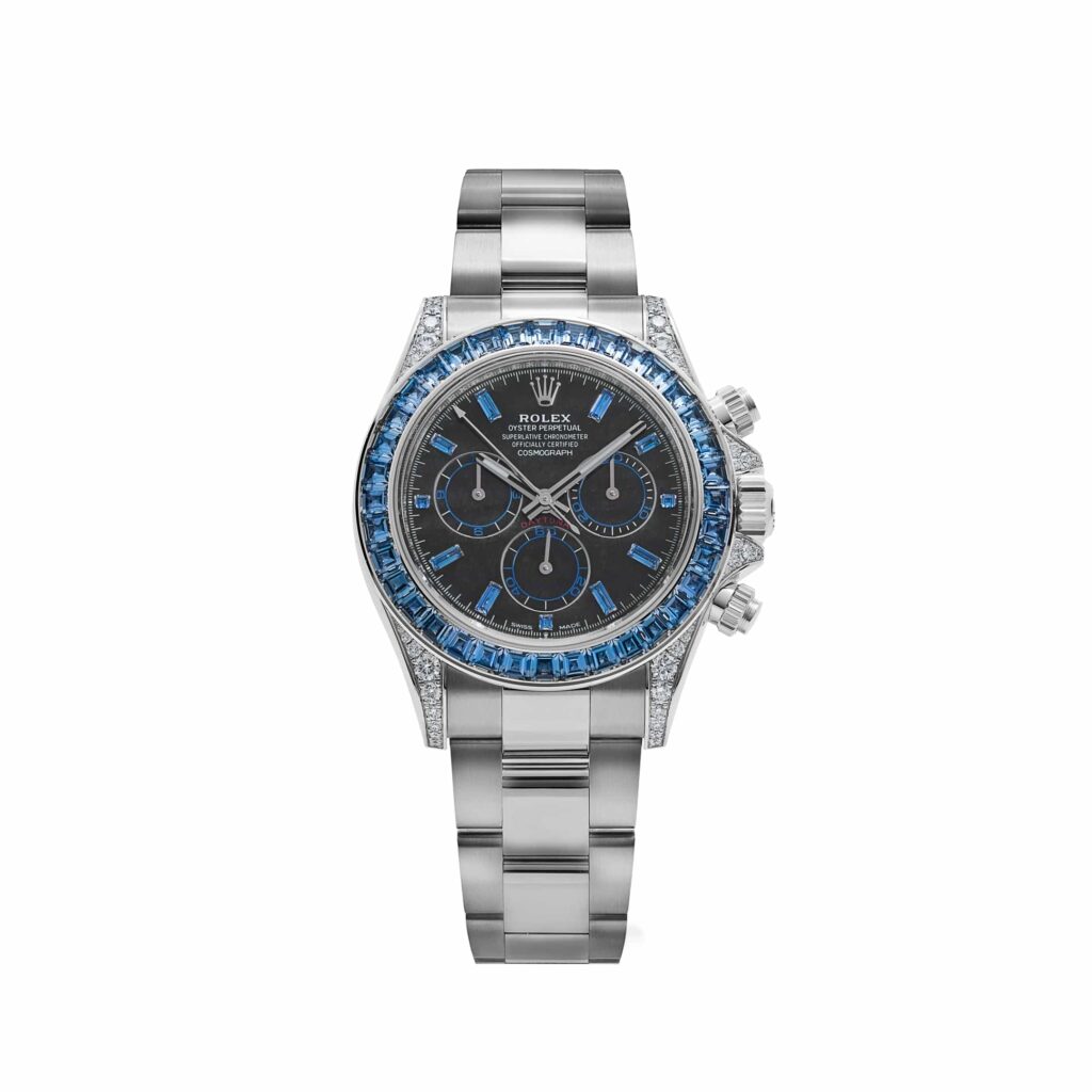 Rolex Daytona 126599TSA White Gold Silver Sheen Obsidian Dial Sapphire Bezel