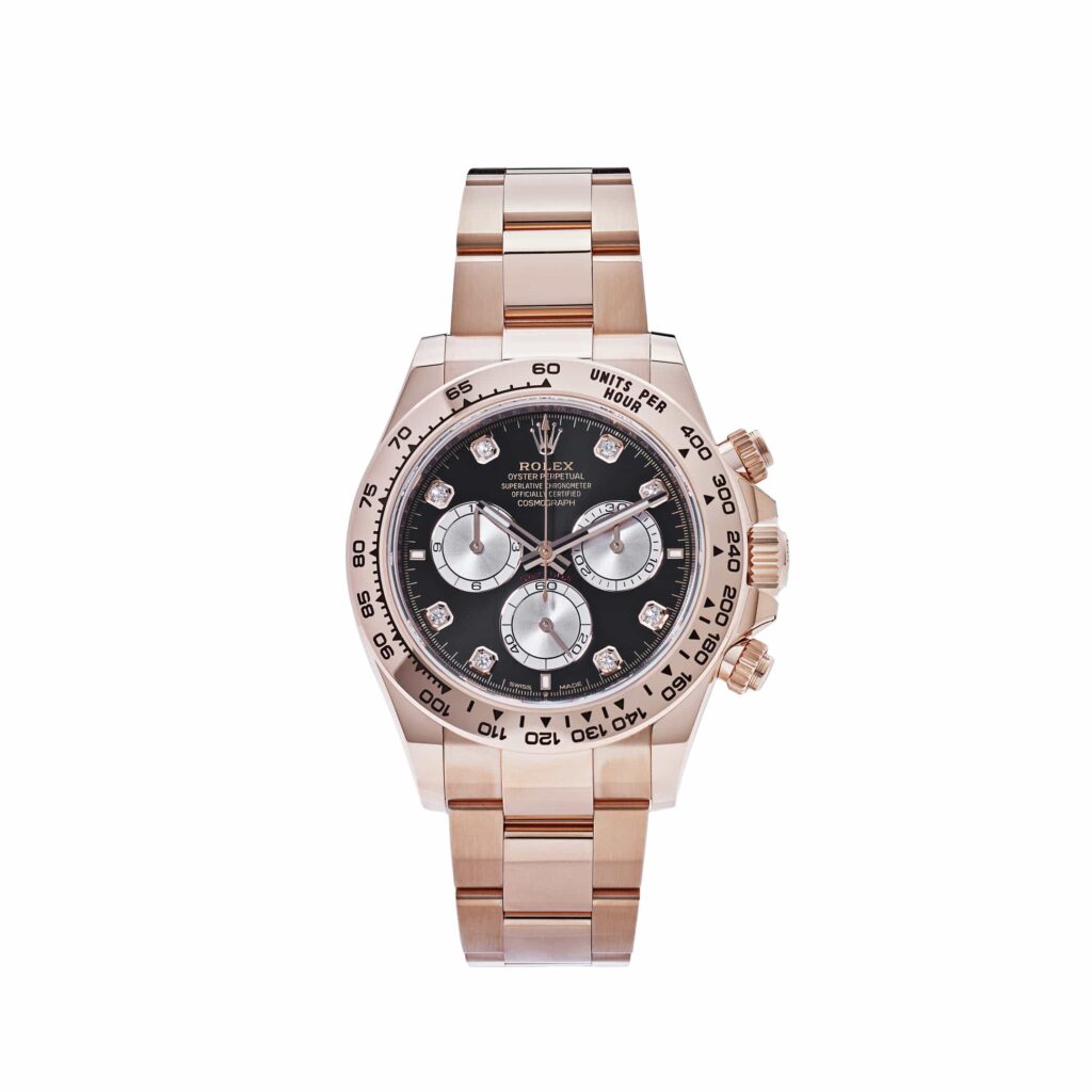 Rolex Daytona 126505 Rose Gold Black Diamond Dial