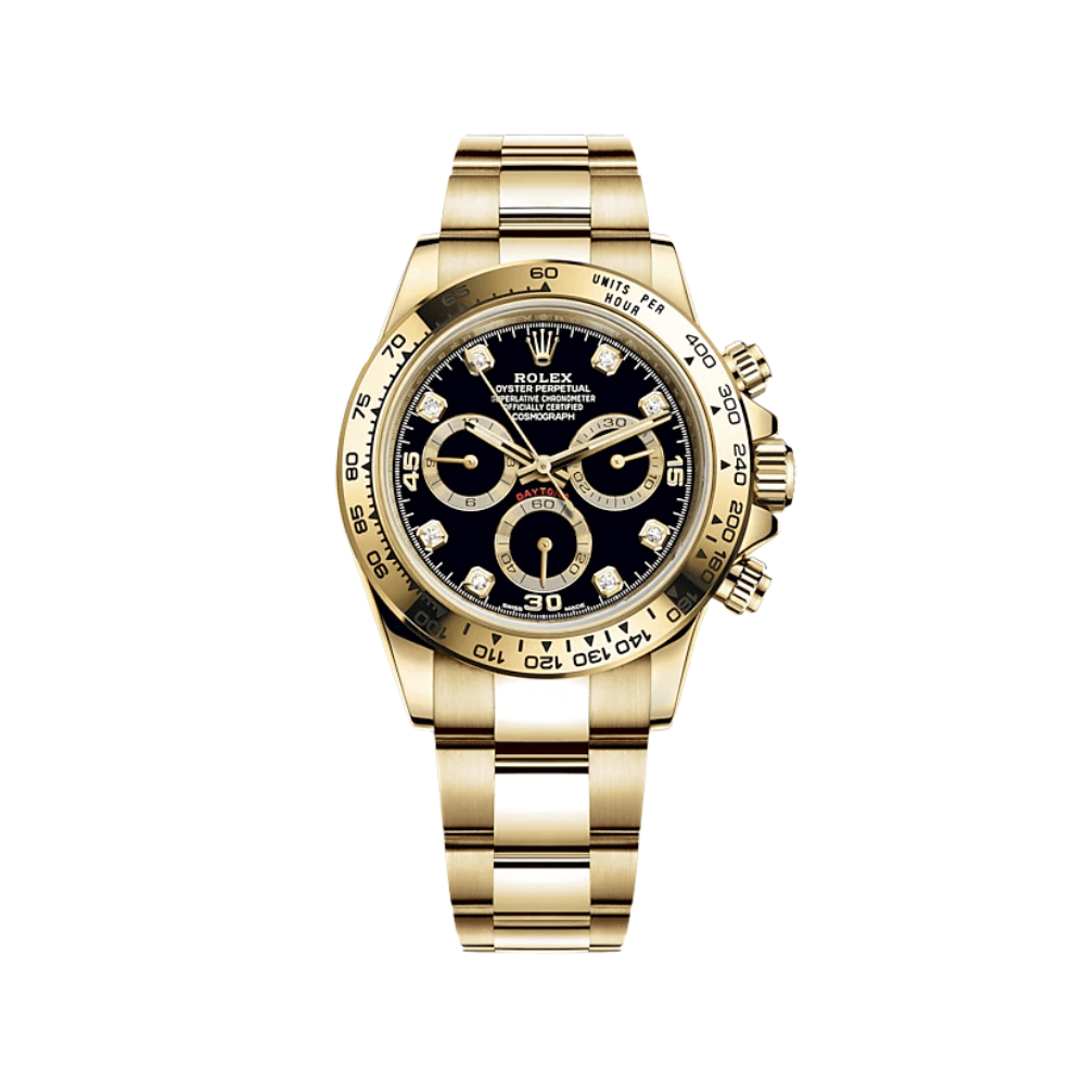 Rolex Daytona 116508 Yellow Gold Black Diamond Dial